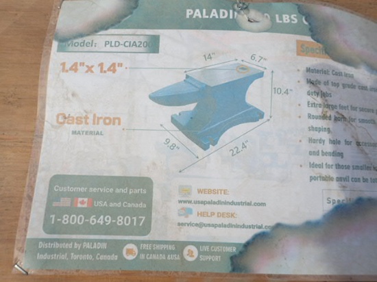 Paladin Cast Iron Anvil - 200 lbs.