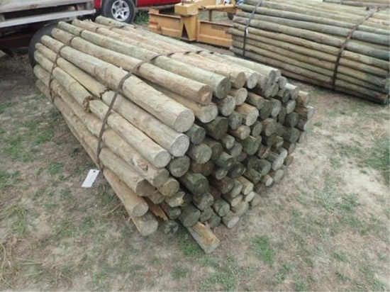100 - New Treated 3 in Diameter 7ft Post