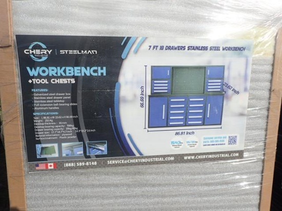Chery/Steelman 7 Ft. Work Bench and Tool Chests