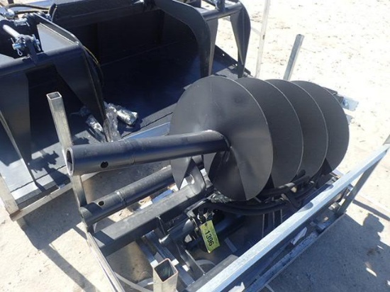 JCT Skid Steer Hydraulic Auger with 2 Augers
