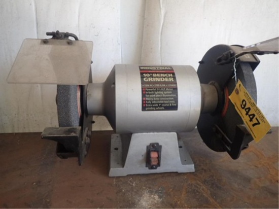 Industrial 1.5 HP Electric 10" Bench Grinder