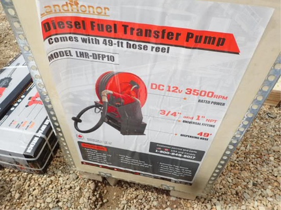 LH Diesel Fuel Transfer Pump w/ 49' Hose Reel