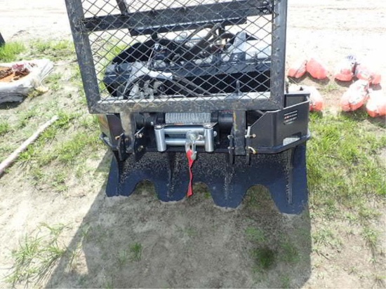 LandHonor 15,000lb Hydraulic Winch for Skid Steer