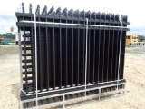 8' (L) x 6' (H) Powder Coated Steel Fence 22pcs