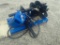 Skid Steer Auger with 3 Bits (Blue)