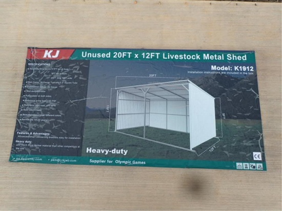 20' x 12' Livestock Metal Shed