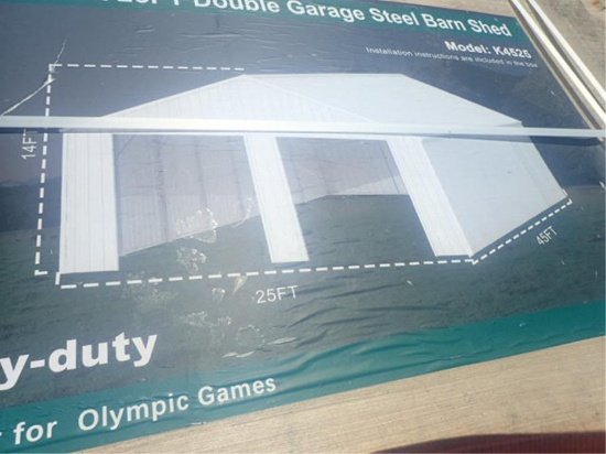 45' x 25' Double Garage Steel Barn/Shed