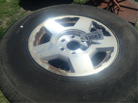 (4) Chevrolet 17" Tires and Rims - 265-70-17