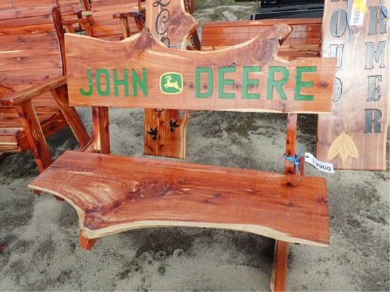 Ceder John Deere Bench