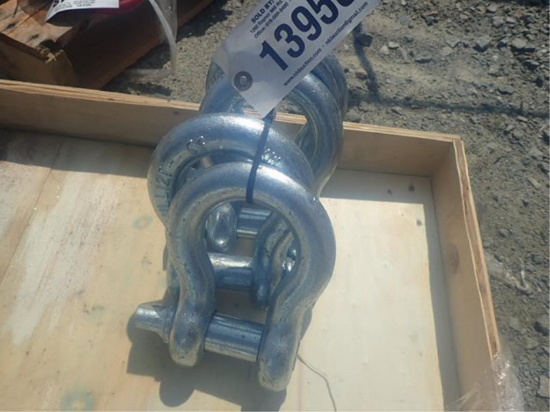 (2) 1-1/4" Bow Shackles Load Limit 12T