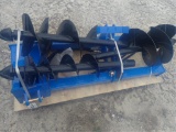 Skid Steer Auger with 3 Bits (Blue)