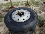 Set of 2 -  11R/22.5 Tires and Alcoa Aluminum Rim