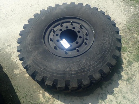 NEW - (1) Michelin 14.00R20 Tire and Rim