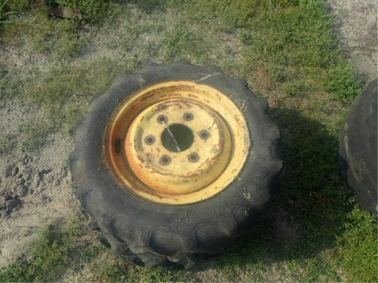 (2) Tires and Rims - 6-14 / 6 Lugs