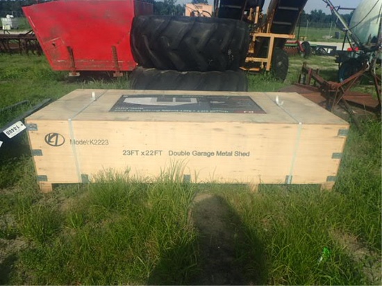 Double Garage Metal Shed 23' x 22'