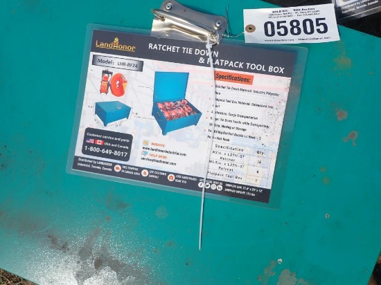 Metal Box with Assortment of Ratchet Straps