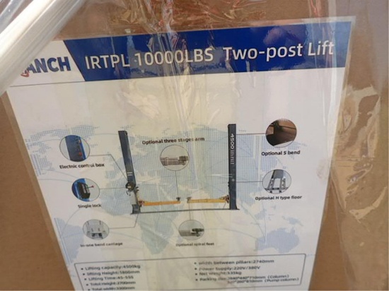 IRTPL 10,000lb Two Post Lift