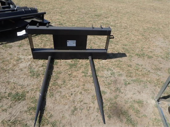 JCT Skid Steer Bale Spear Double Prong