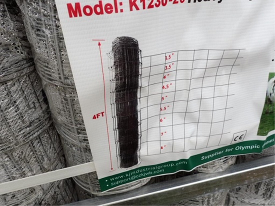 4' x 100' Roll - Hot Dipped Galvanized Field Fence