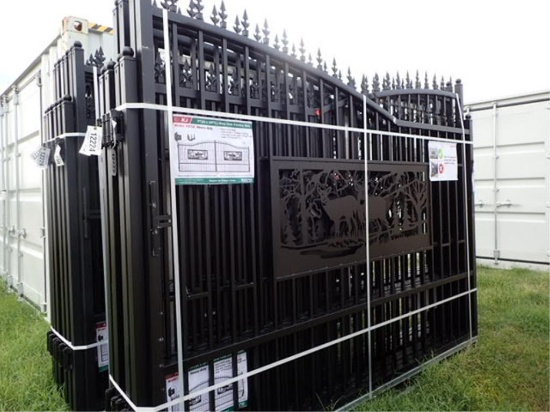 7'(H) x 20'(L) Metal Farm Driveway Gate