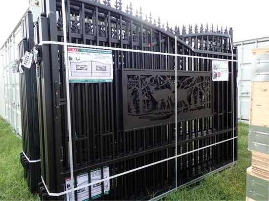 7'(H) x 20'(L) Metal Farm Driveway Gate