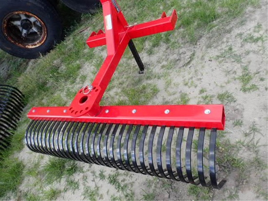 Red 5 ft Landscape Rake