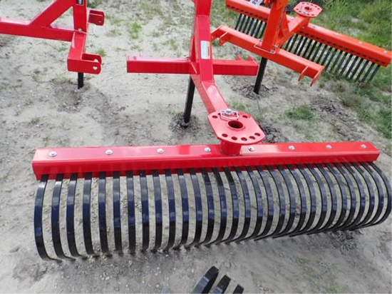 Red 5 ft Landscape Rake