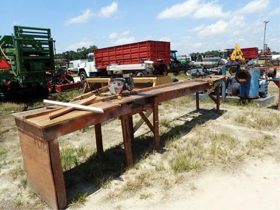 (2) Radial Arm Saws Mounted on a 15' Table