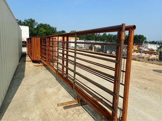24' Heavy Duty Freestanding Panel w/10ft Gate