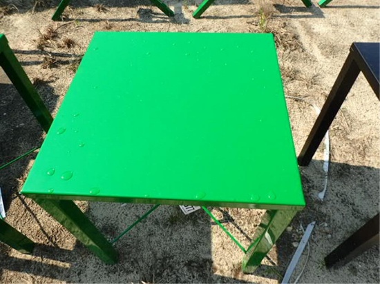 18" x 18" Green Metal table