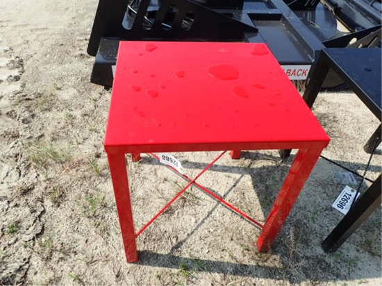 18" x 18" Red Metal table