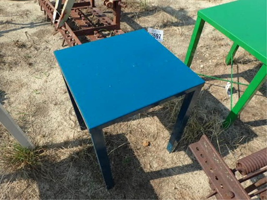 18" x 18" Blue Metal table