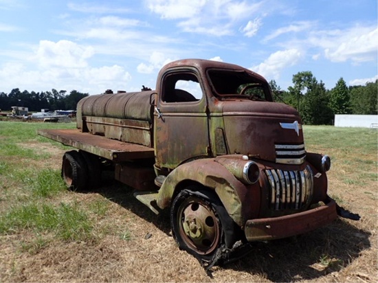 Chevrolet Truck with Flatbed Body and Tank