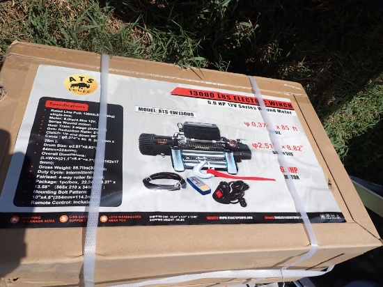 13,000lbs Electric Winch with 6HP Motor