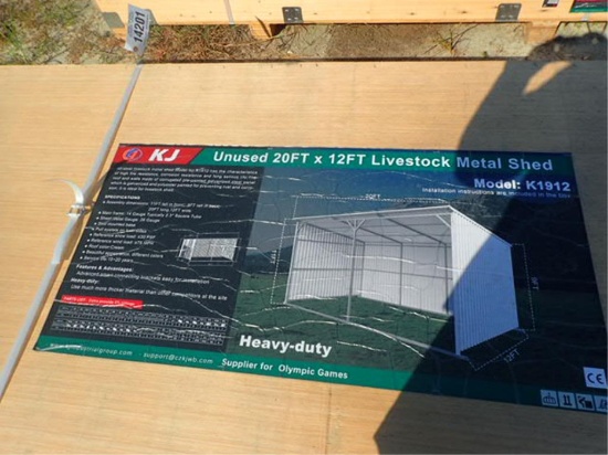 20' x 12' Livestock Metal Shed Model K1912