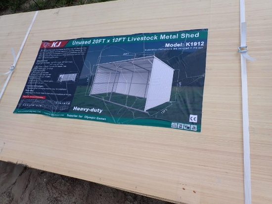 20' x 12' Livestock Metal Shed Model K1912