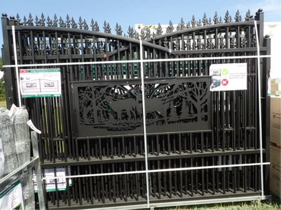 7'(H) x 20'(L) Metal Farm Driveway Gate
