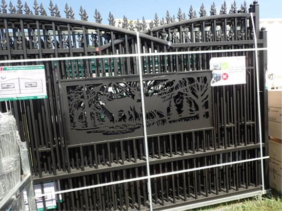 7'(H) x 20'(L) Metal Farm Driveway Gate