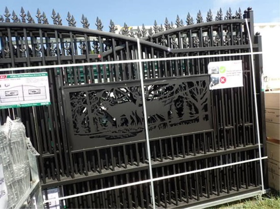 7'(H) x 20'(L) Metal Farm Driveway Gate