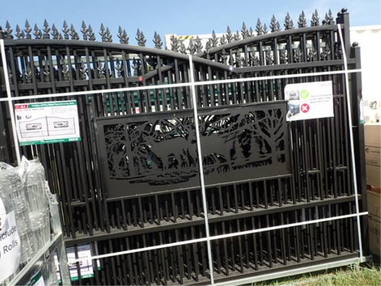 7'(H) x 20'(L) Metal Farm Driveway Gate