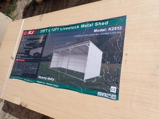 25' x 12' Livestock Metal Shed