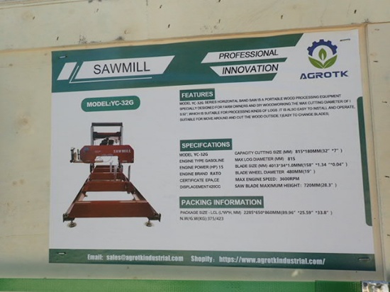 Portable Sawmill - Model YC-32G