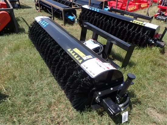 Skid Steer Quick Attach 74" Angle Broom