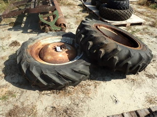 2 Rear Tractor Tires & Rims