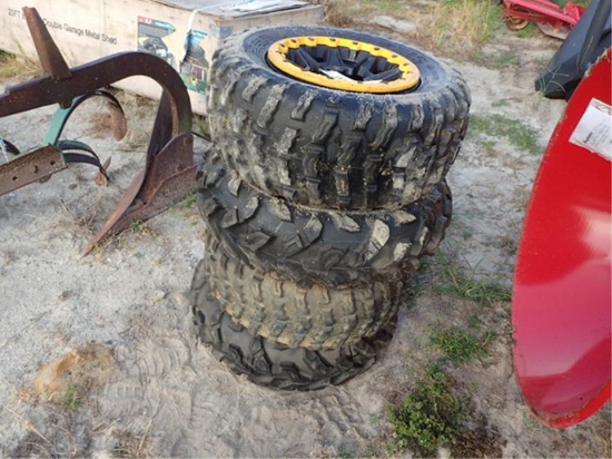 4 AT23x10-12 Tires w/ 4 Lug Rims