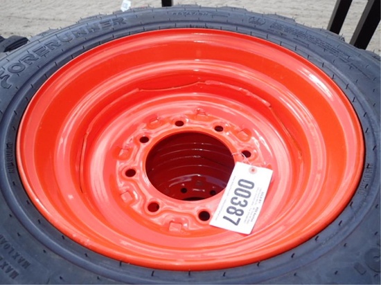 4- New 10-16.5 Tires on Wheels for Bobcat