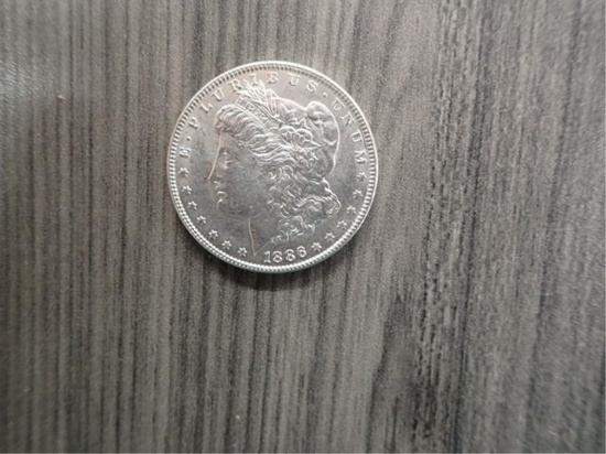 New Uncirculated 1886 Morgan Silver Dollar