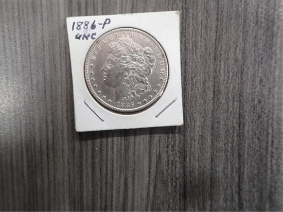 New Uncirculated 1886 Morgan Silver Dollar