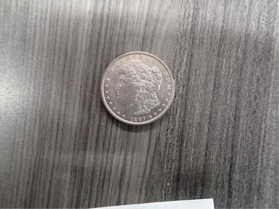 New Uncirculated 1897 Morgan Silver Dollar