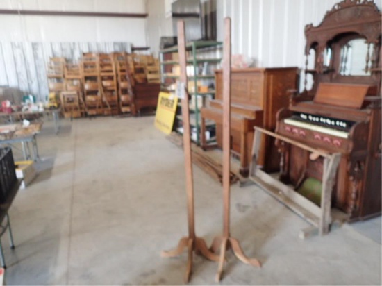 (2) Wooden Hat Racks